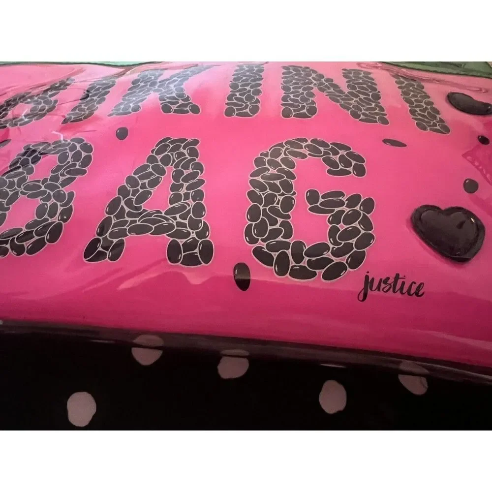 Justice Bikini Bag With 3 Piece Swimsuit Girls Size 12/14 Watermelon Theme